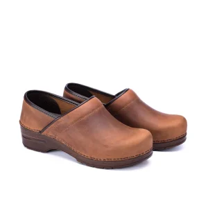GLOVE Clogs cuoio